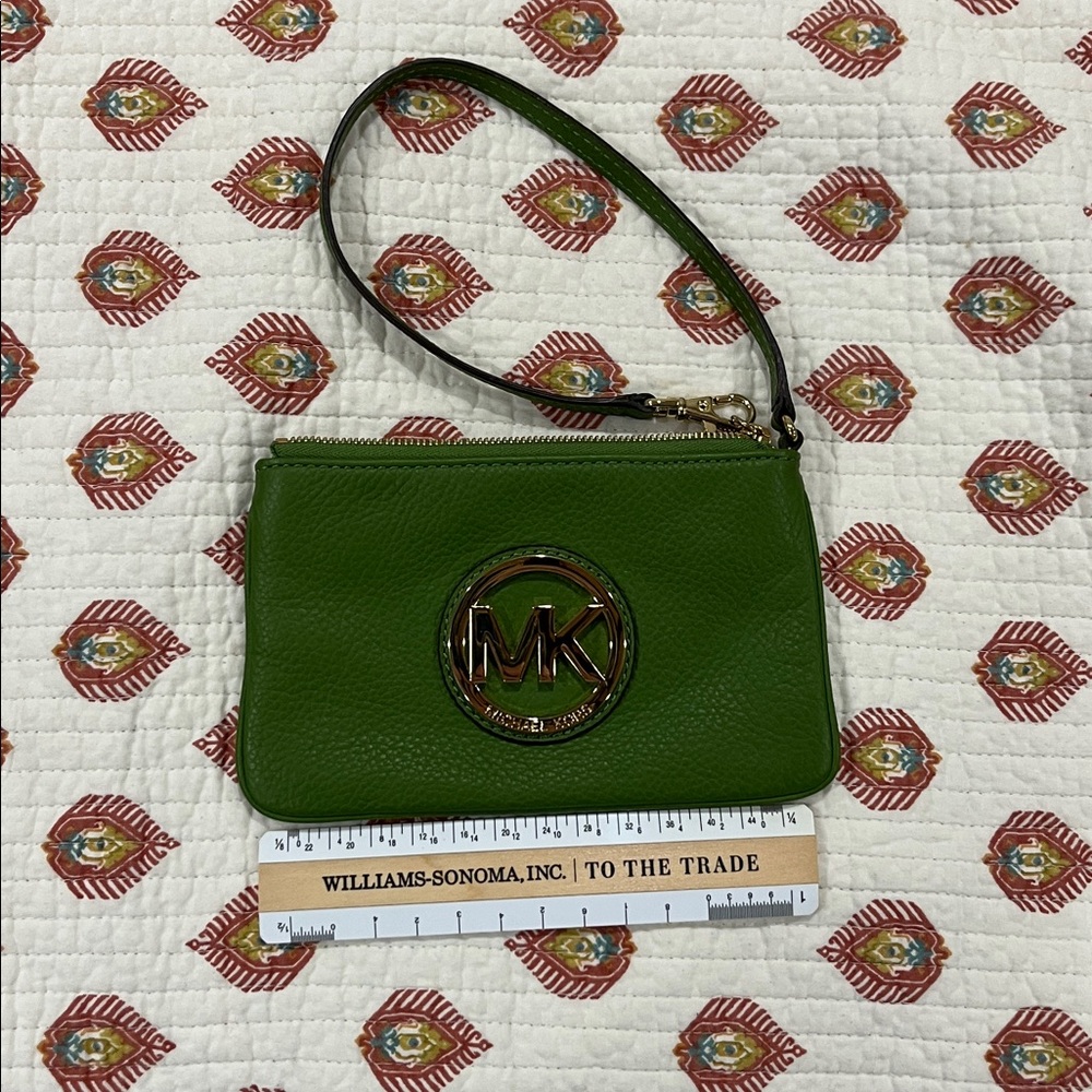 Michael Kors Olive Green Wristlet